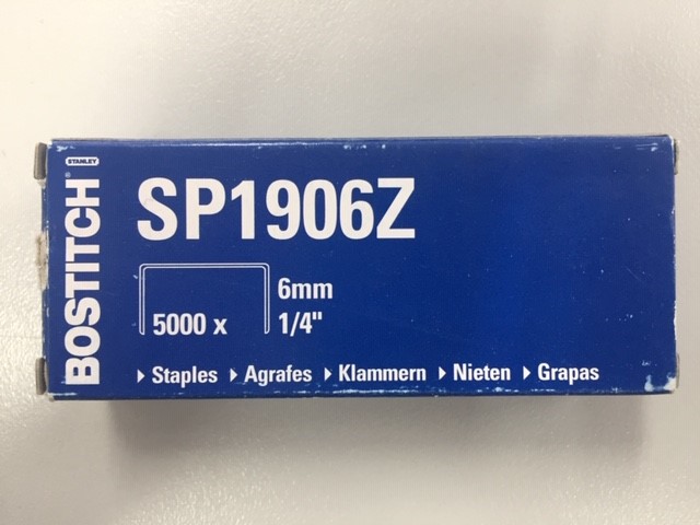 Agrafes    Boîte de 5000 agrafes BOSTITCH SP19 1/4 - 6 mm